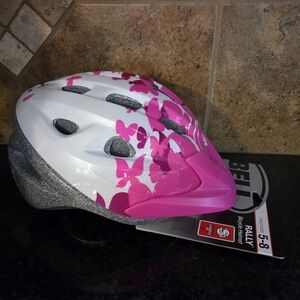 Rally Youth Bike Helmet - Pink and White